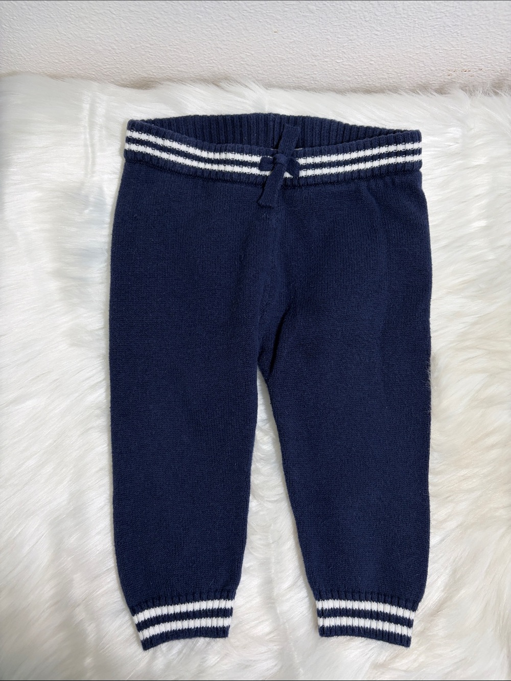 Janie and Jack Knit Sweater & Navy Pants Set - Picture 2 of 8